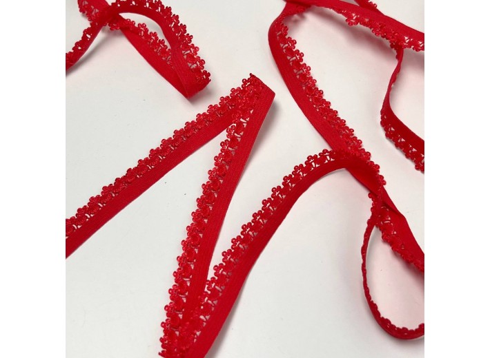 Резинка ажурная 12 мм Красный