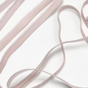 Резинка ажурная 10 мм Серебристый пион