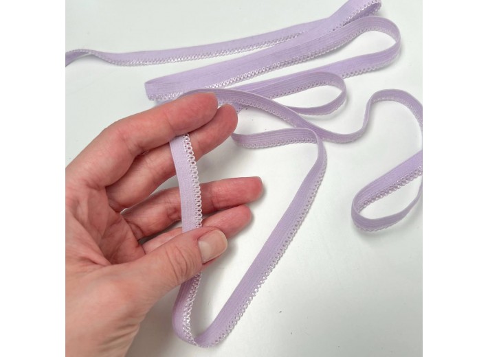 Резинка ажурная 10 мм Светло-лавандовый