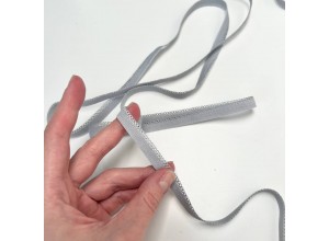 Резинка ажурная 10 мм Светло-серый