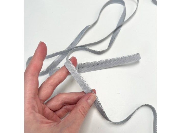 Резинка ажурная 10 мм Светло-серый