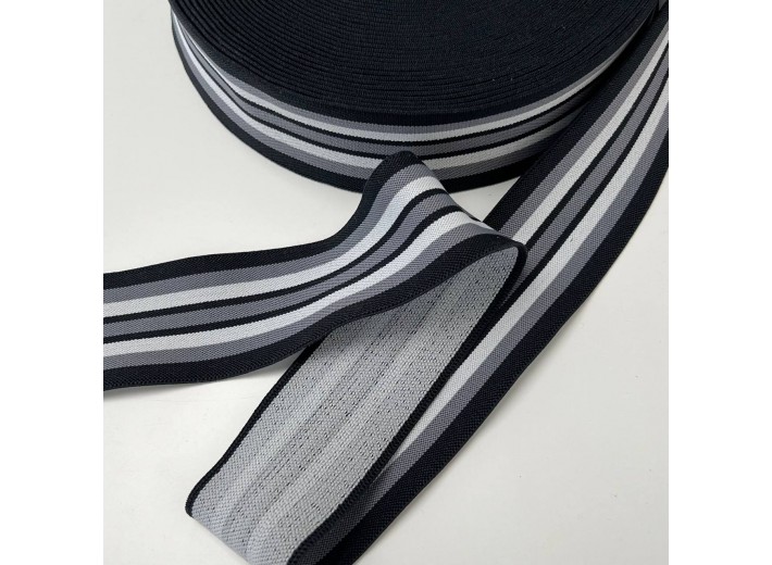Резинка бельевая 50 мм Черный/Серый/Белый