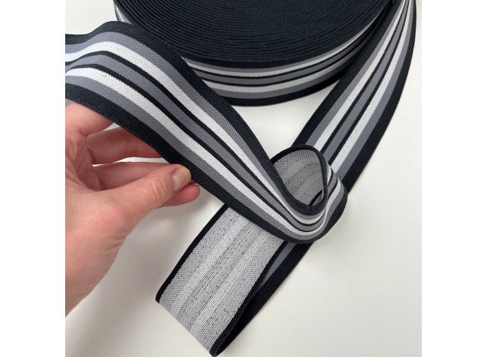 Резинка бельевая 50 мм Черный/Серый/Белый