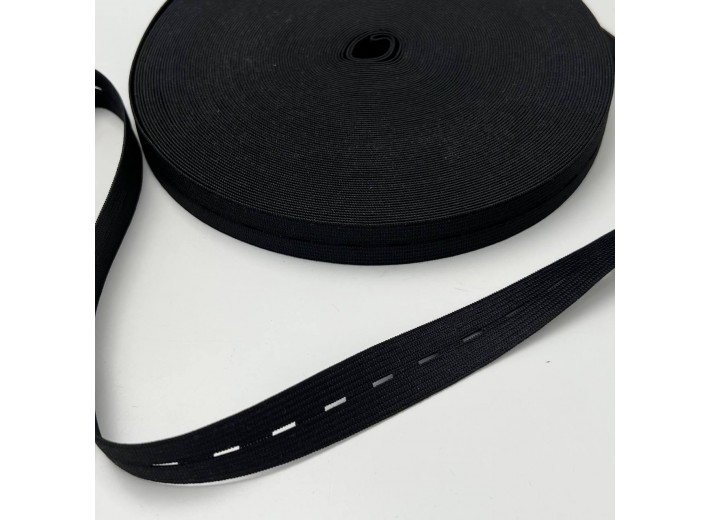 Резинка перфорированная 20 мм Черный