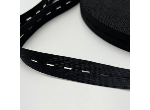 Резинка перфорированная 20 мм Черный