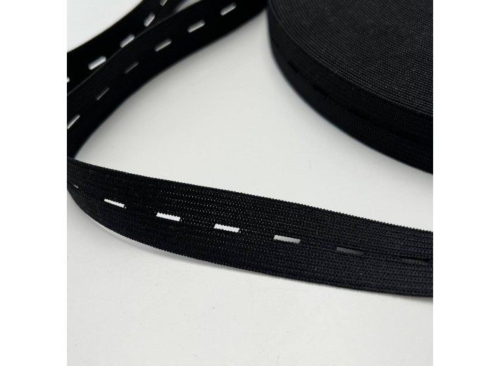 Резинка перфорированная 20 мм Черный