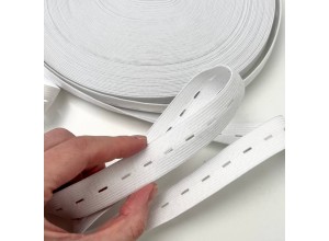 Резинка перфорированная 20 мм Белый