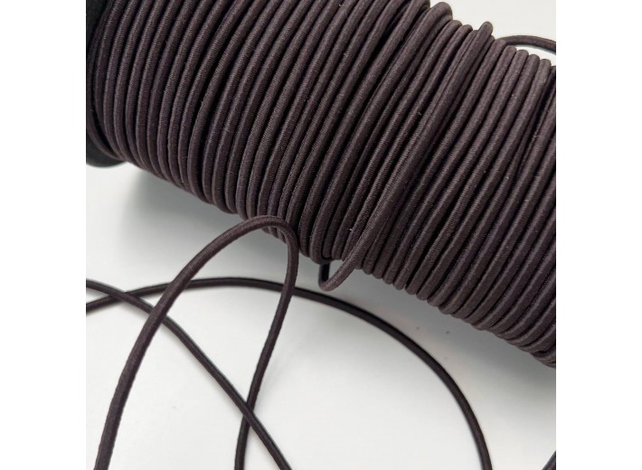 Резинка шляпная 3 мм Темно-коричневый