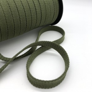 Шнур 15 мм плоский плетеный Хаки