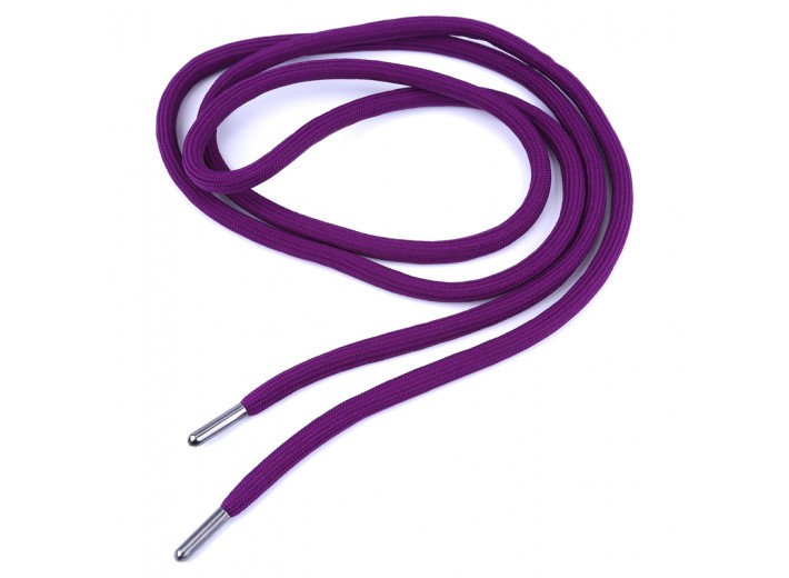 Шнур 8 мм круглый Фиолетовый с сердечником (наконечник оксид) 150см (шт)
