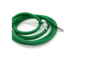 Шнур 8 мм круглый Зеленый с сердечником (наконечник никель) 150см (шт)