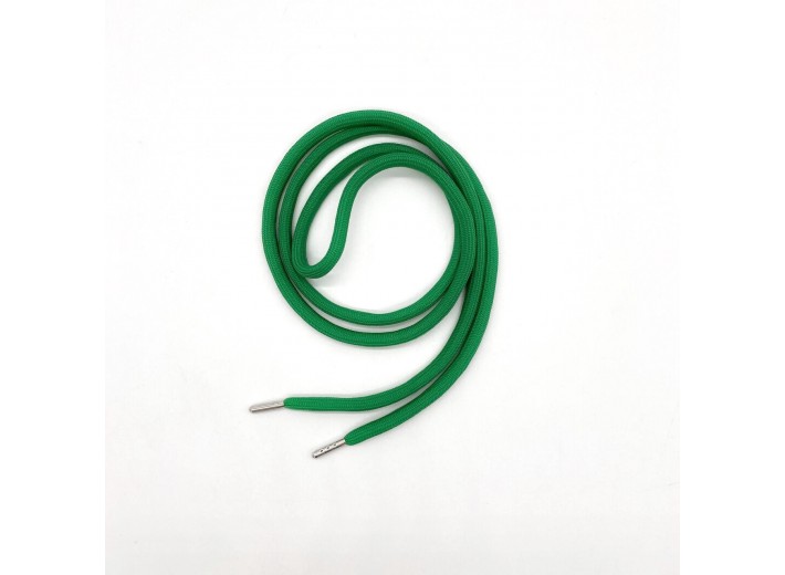 Шнур 8 мм круглый Зеленый с сердечником (наконечник никель) 150см (шт)