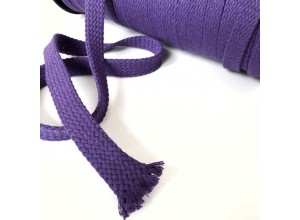 Шнур 15 мм плоский Фиолетовый 100% х/б