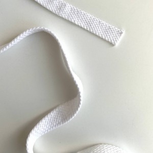 Шнур 15 мм плоский плетеный Белый 100% х/б