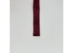 Шнур 15 мм плоский плетеный Бордо темный 100% х/б
