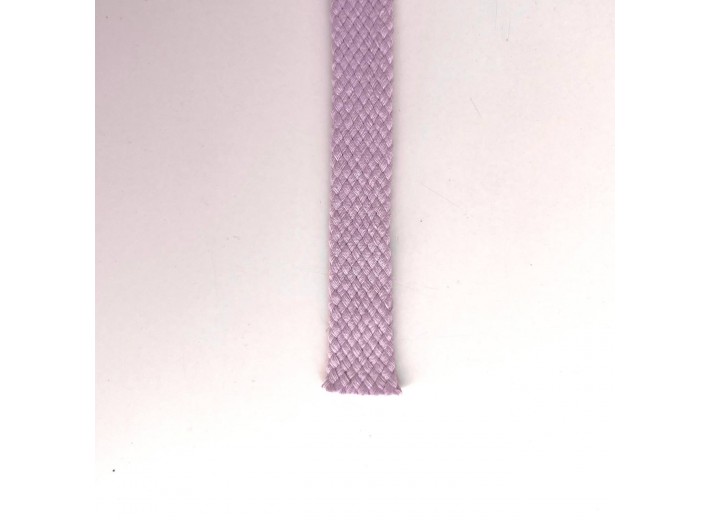 Шнур 15 мм плоский плетеный Лаванда 100% х/б