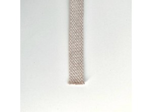 Шнур 15 мм плоский плетеный Серо-бежевый 100% х/б