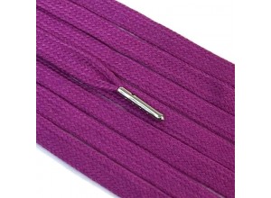Шнур 10 мм плоский 100% х/б с декоративным наконечником Пурпурный 130 см (шт)