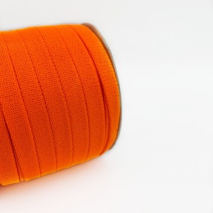 Шнур плоский 15 мм Ярко-оранжевый
