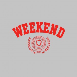 Термотрансфер Weekend красный