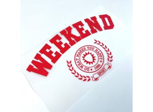 Термотрансфер Weekend красный