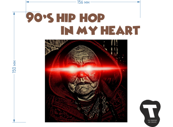Термотрансфер "90s hip-hop in my heart"
