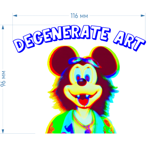 Термотрансфер "Degenerate art: Hippie Mickey"