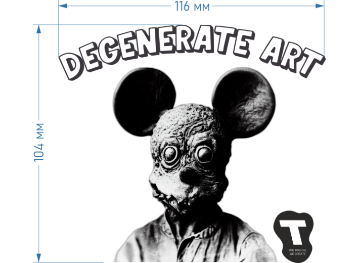 Термотрансфер "Degenerate Art: Mickey is Stoned"