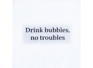 Термотрансфер Drink bubbles, no troubles (15х4,3 см) Черный матовый
