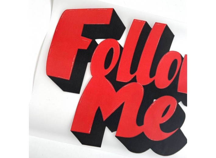 Термотрансфер "Follow me" 28 см