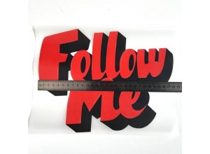 Термотрансфер "Follow me" 28 см