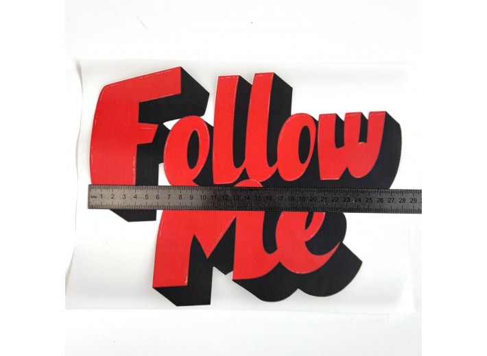 Термотрансфер "Follow me" 28 см