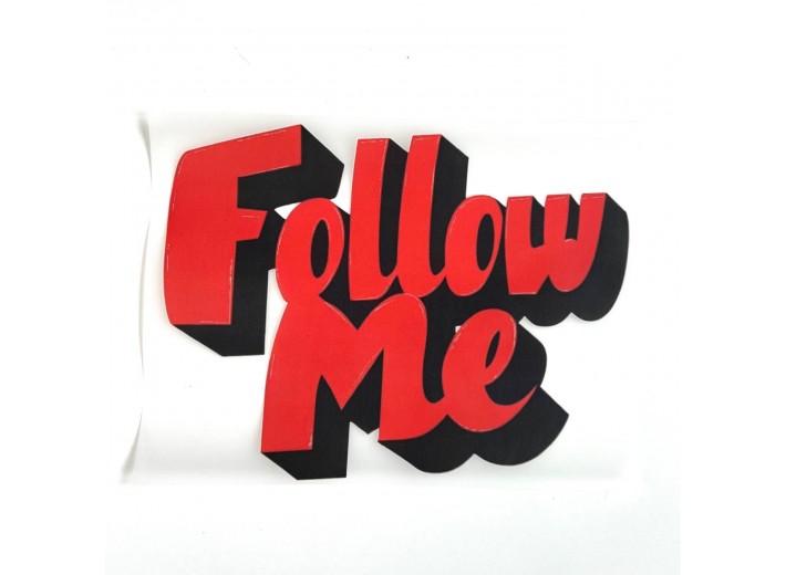 Термотрансфер "Follow me" 28 см