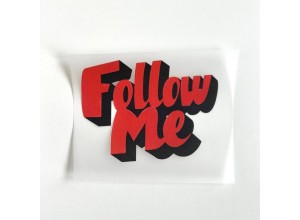 Термотрансфер "Follow me" 10 см