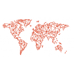 Вышивка "Карта мира(прямая)"
