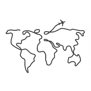 Вышивка "Карта мира"