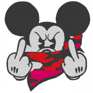Вышивка "Mickey fuck"