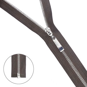 Молния металл разъемная Т5, Хаки/никель 75см